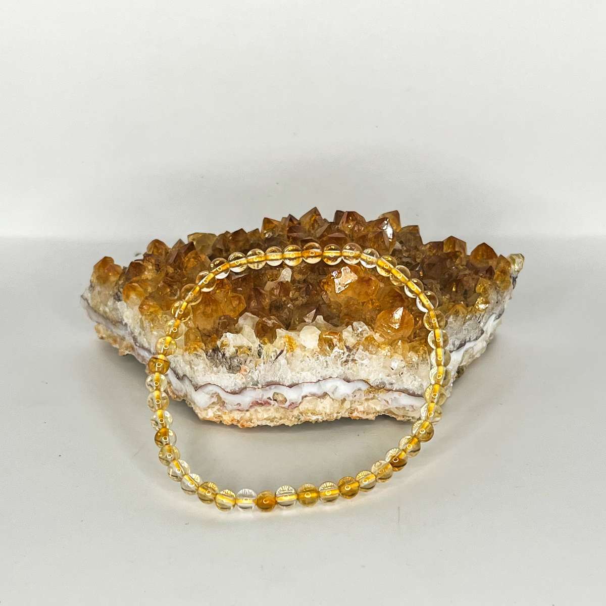 Citrine Round Bead Bracelets