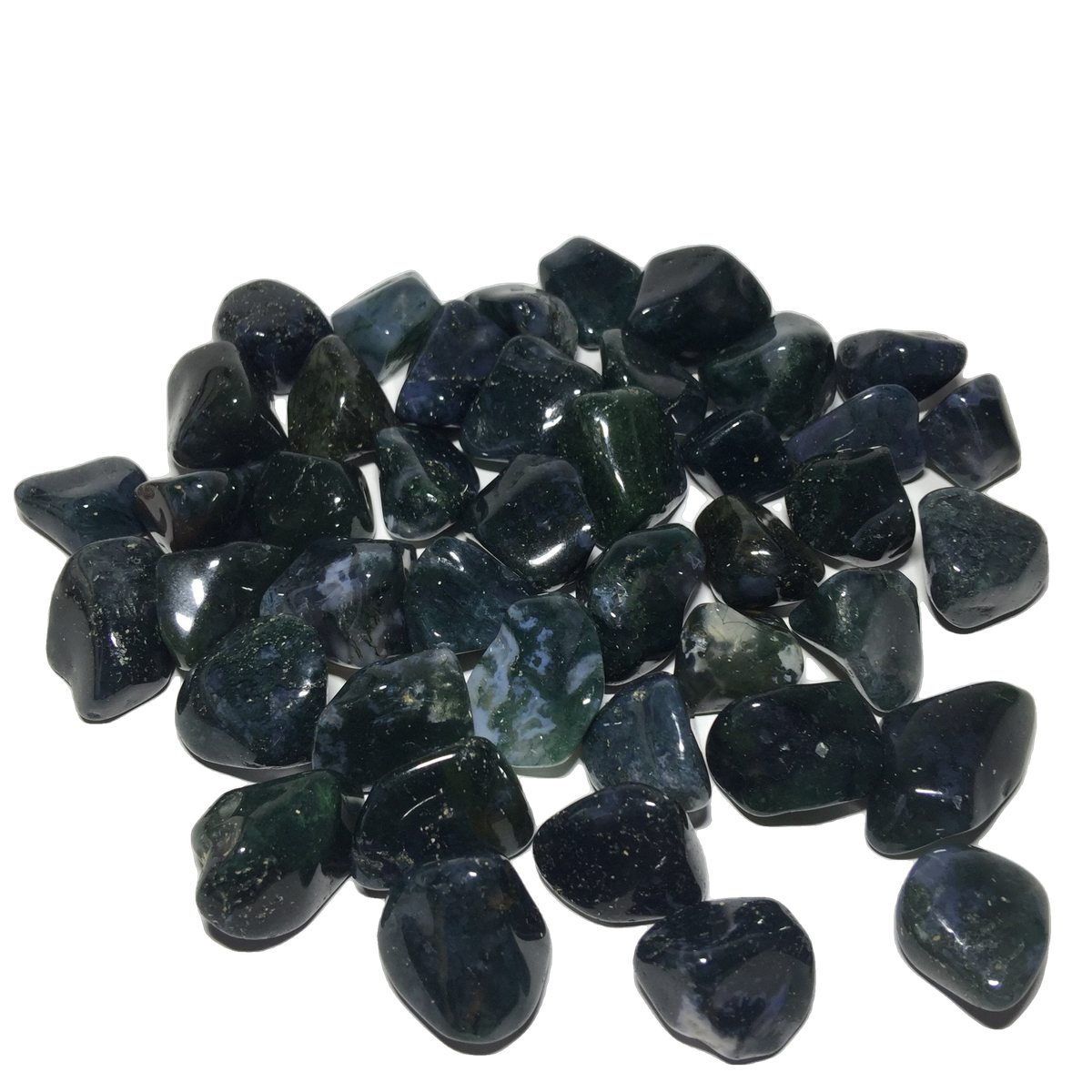 Moss Agate Tumbled