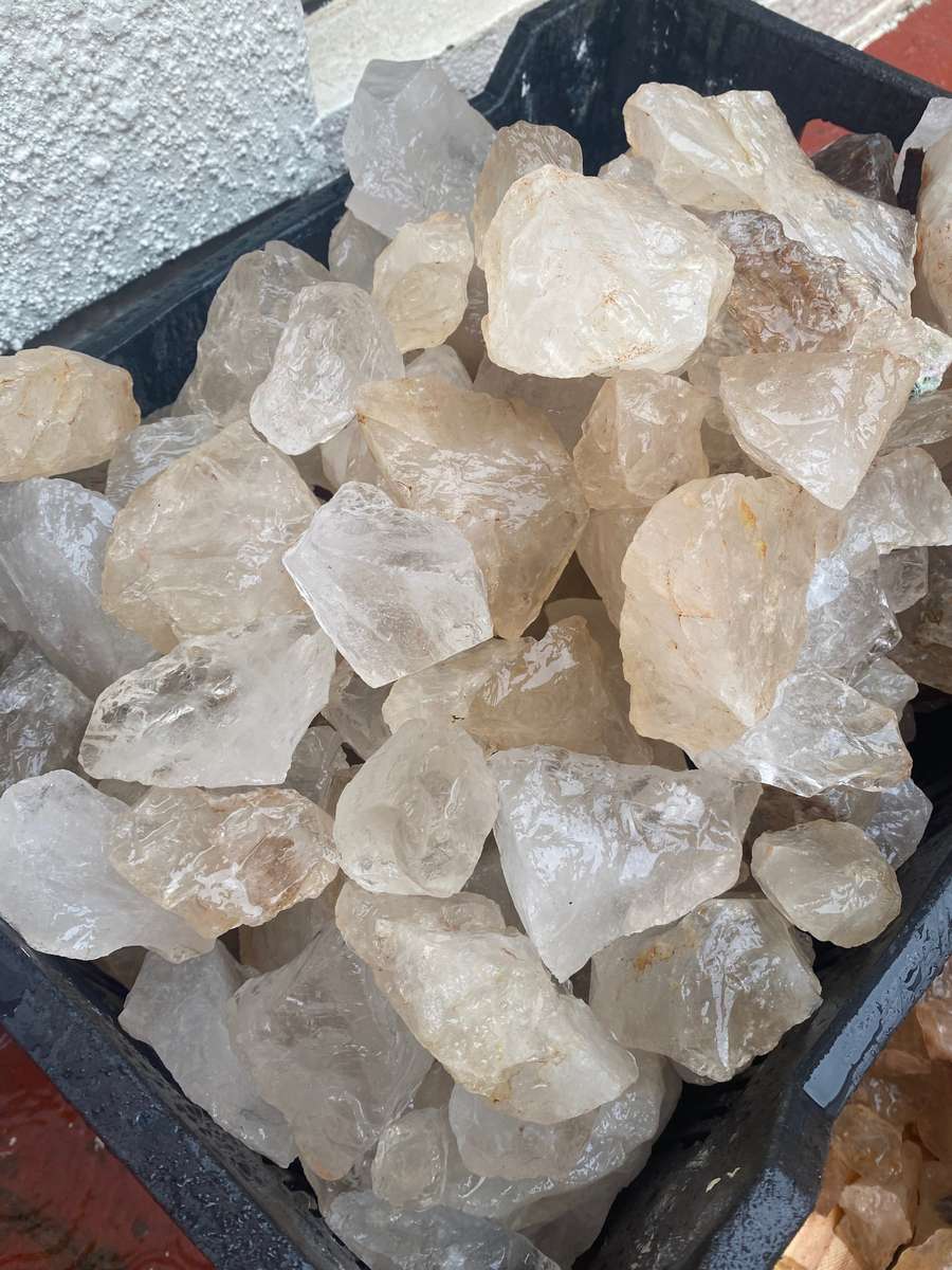Rough Clear Quartz pieces - 1kg