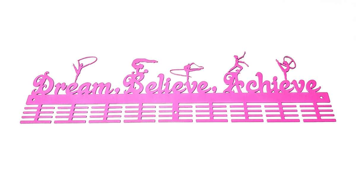 Dream Believe Achieve Rhythmic Gymnastics 72 Tier Medal Hanger