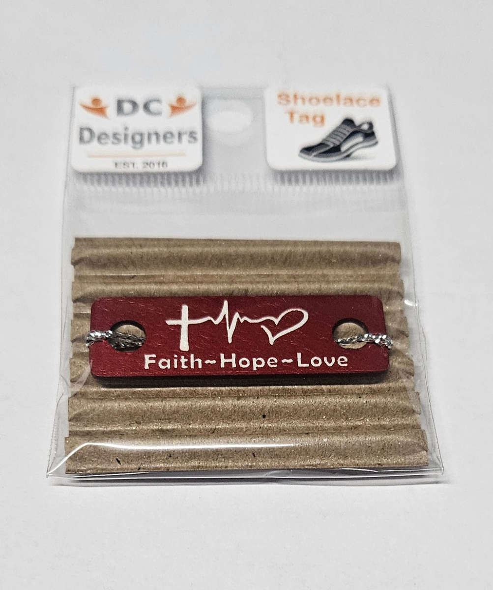 Faith~Hope~Love Individual Shoelace Tag