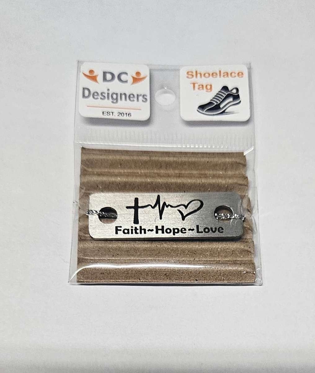 Faith~Hope~Love Individual Shoelace Tag