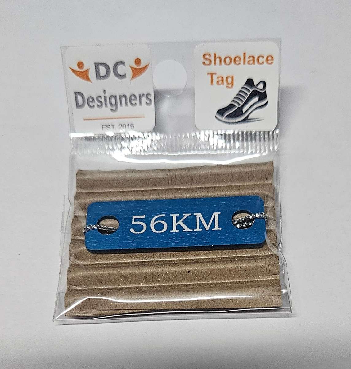 56 KM Individual Shoelace Tag