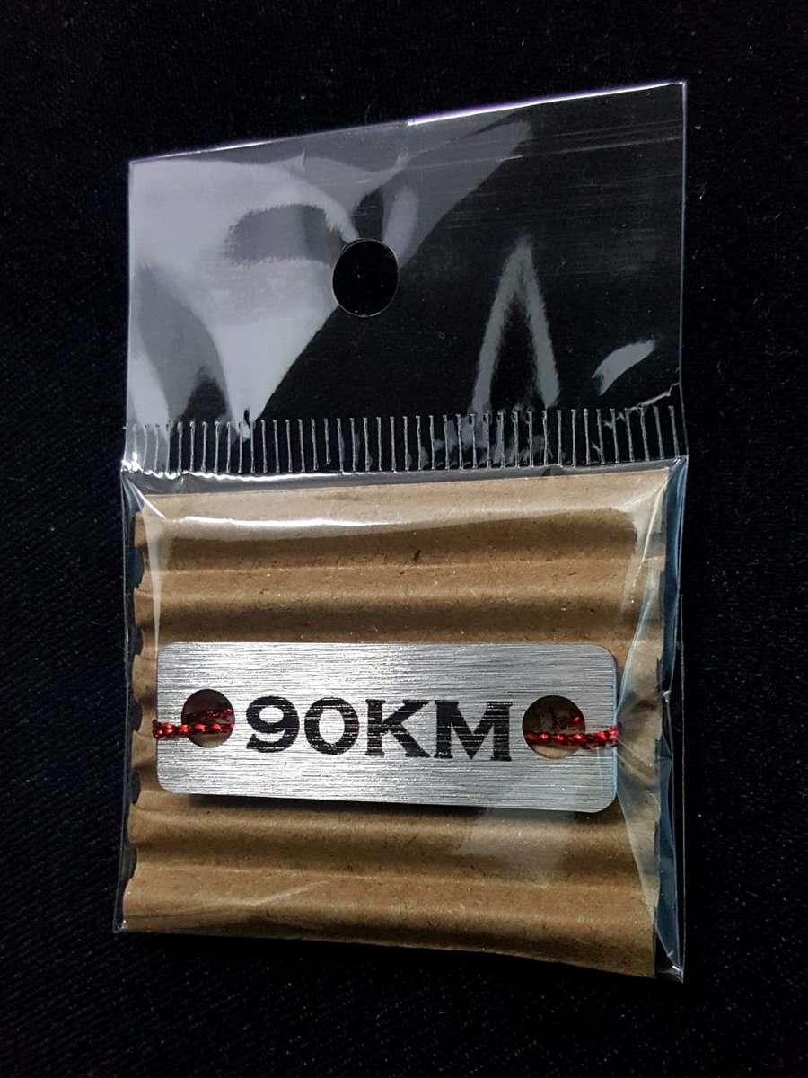 90 KM Individual Shoelace Tag