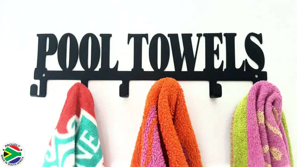 Pool Towels 6 hook towel hanger Small or Large