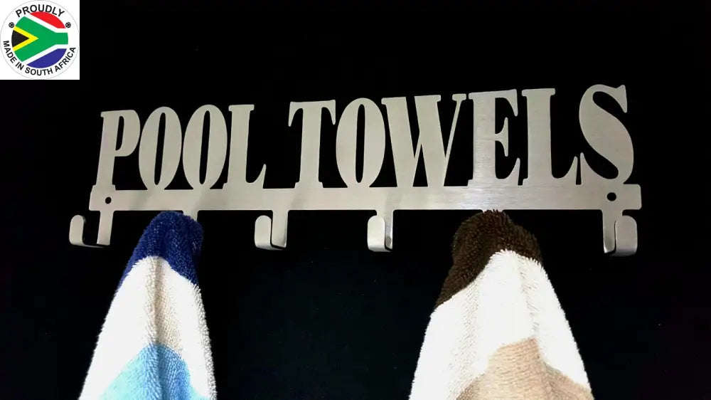 Pool Towels 6 hook towel hanger Small or Large