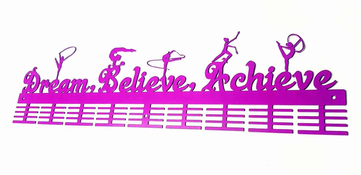 Dream Believe Achieve Rhythmic Gymnastics 72 Tier Medal Hanger