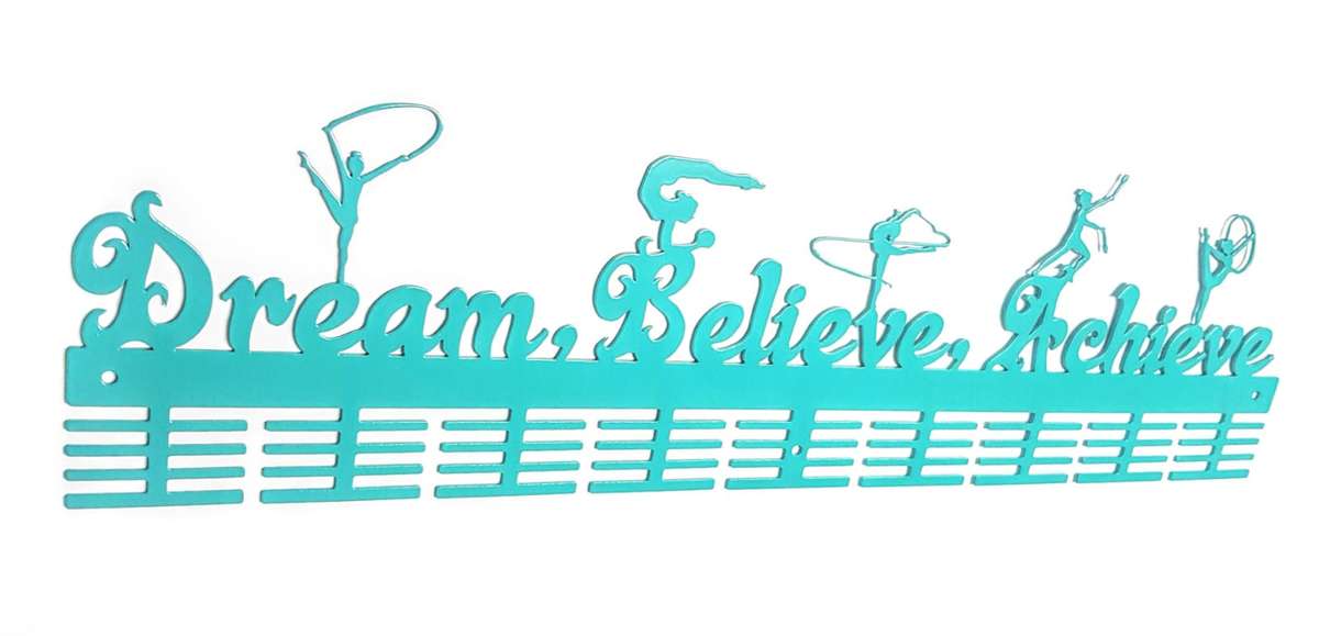 Dream Believe Achieve Rhythmic Gymnastics 72 Tier Medal Hanger