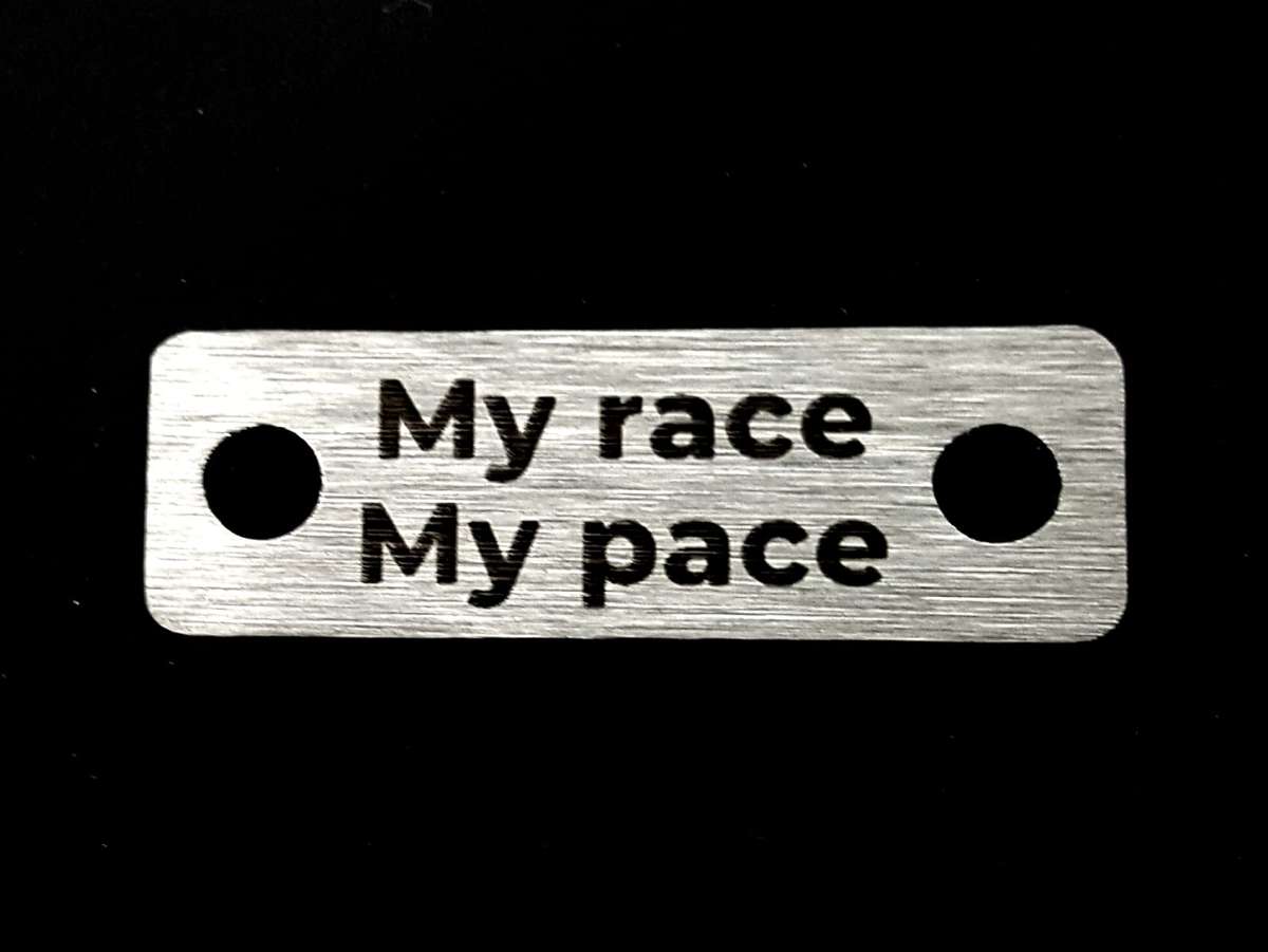 My Race My Pace Individual Shoelace Tag