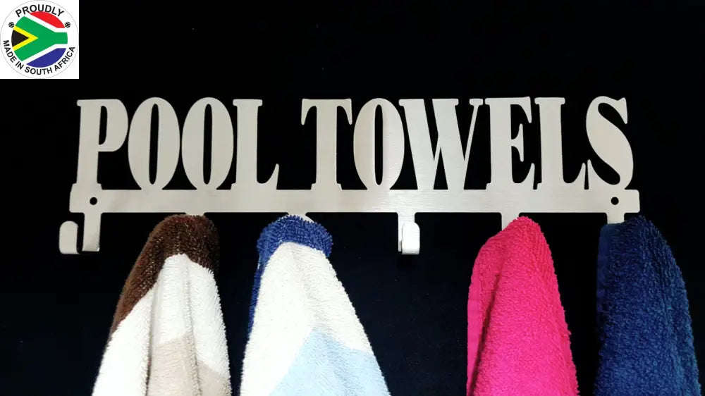 Pool Towels 6 hook towel hanger Small or Large