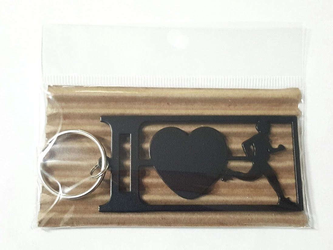 I Love Running Man Key Ring