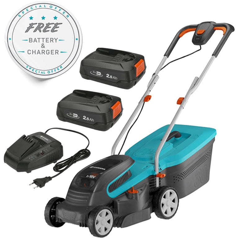 GARDENA Battery Lawnmower PowerMax 32/36V + FREE BATTERY PROMO