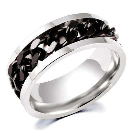 ASHA CRAFT - Titanium Mens Rotating Wedding Band. Ring Size 13