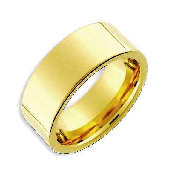 ASHA CRAFT - Mens 8mm Gold Titanium Wedding Band. Size 13 | Z+1/2