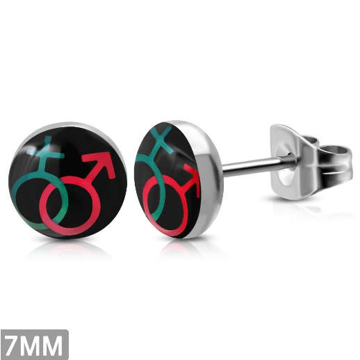ALWAY NIEU Lifetime Quality - Stainless Steel Male Female Gender Stud Earrings
