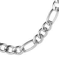 5mm Figaro Link 316L solid Stainless Steel Necklace chain - 60cm
