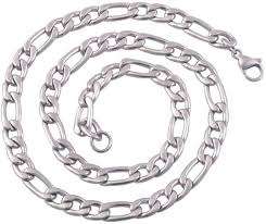 6mm Figaro 316L Stainless Steel Chain Necklace 50cm