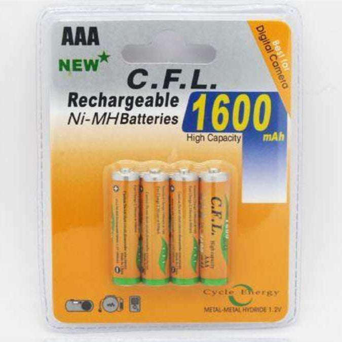 AAA Rechargeable Batteries Pack of 4