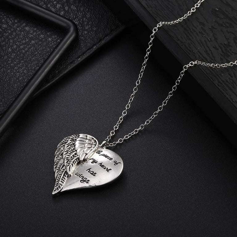 A Piece of My Heart Has Wings Pendant and Necklace