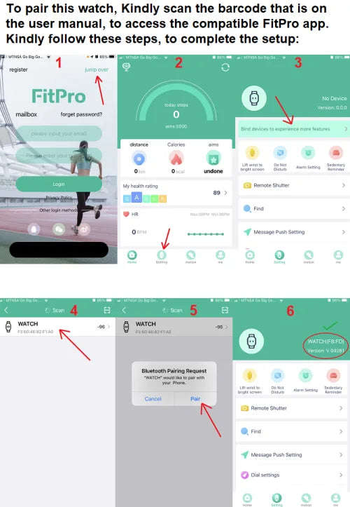 Waterproof Smart Watch Fitness Bracelet