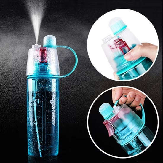 2-in-1 Water Bottle: Drink & Mist Spray