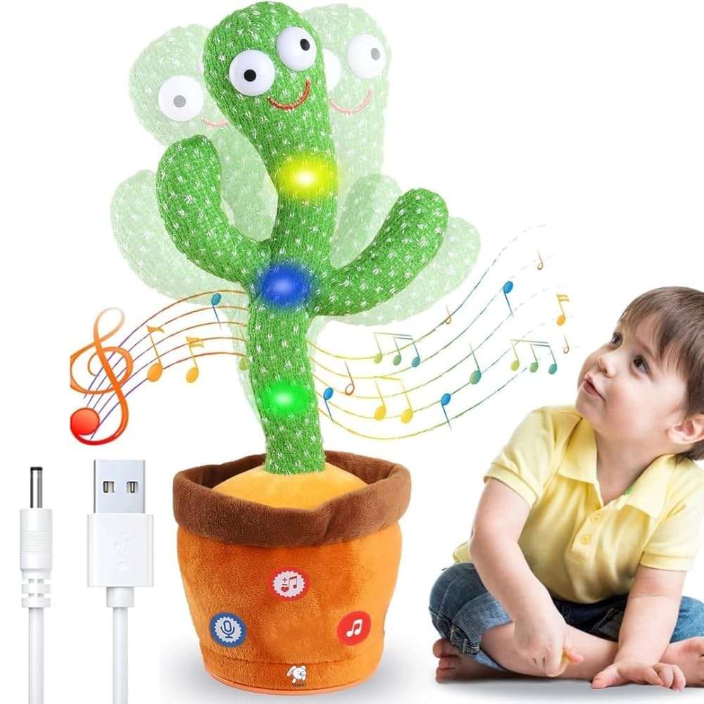 Dancing Cactus Mimicking Light Up Interactive Toy