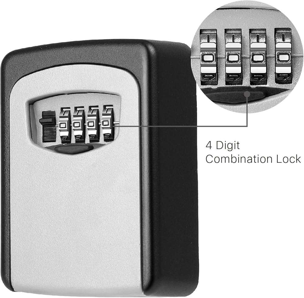 Key Storage Lock Box with 4 Digit Combination