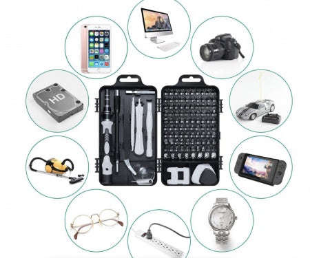 115-in-1 Ultimate Magnetic Precision Screwdriver Bits & Mini Tool Kit Set
