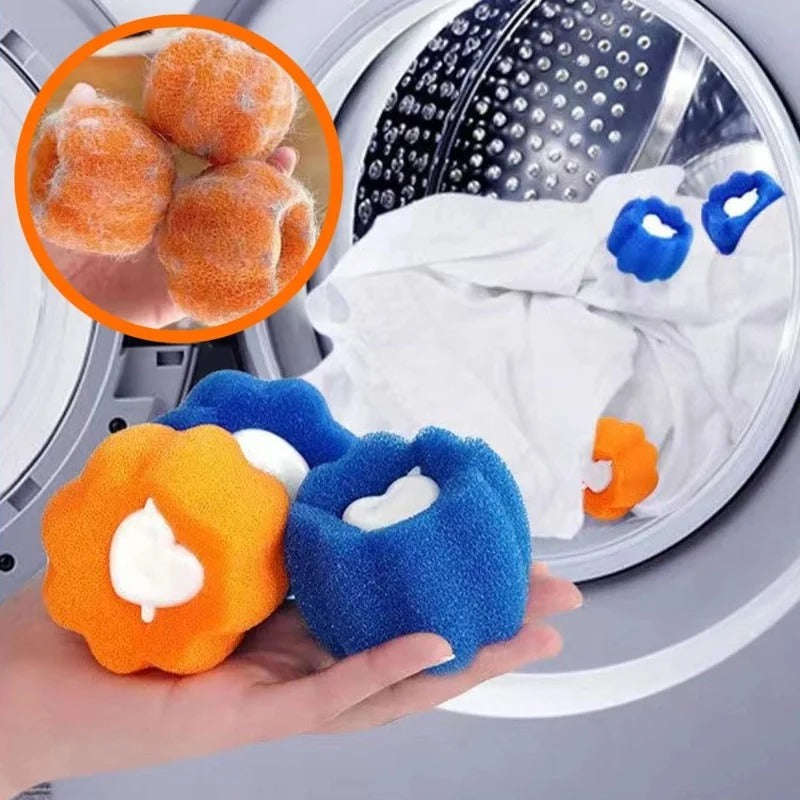 2 Piece Washing Machine Reusable Hair Catcher / Cleaning Balls