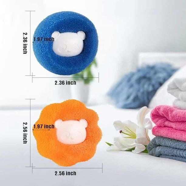 2 Piece Washing Machine Reusable Hair Catcher / Cleaning Balls