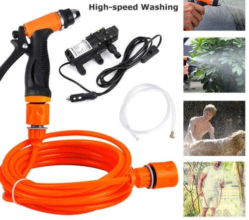 12V High-Pressure Portable Electric Water Pump Car Washer Set