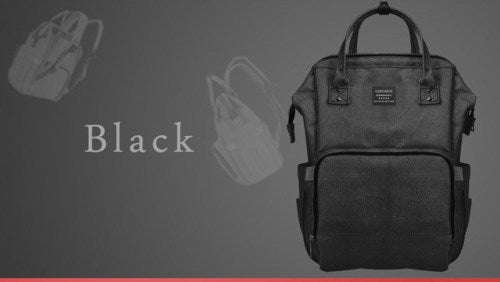 Mommy Bag Waterproof Travel Baby Backpack - black