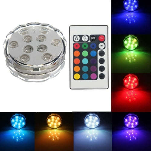 Underwater Submersible Waterproof 10 Led Light with Remote for Swimming Pool / Jacuzzi Etc
