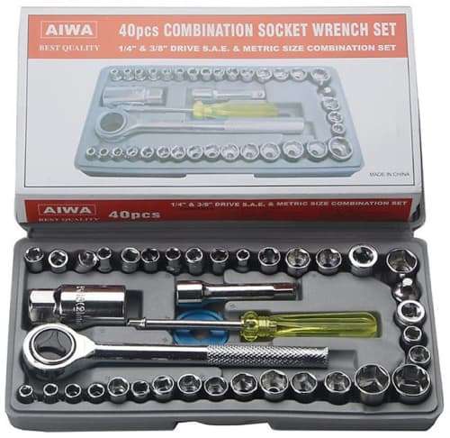 40 Piece Combination Socket Wrench Set
