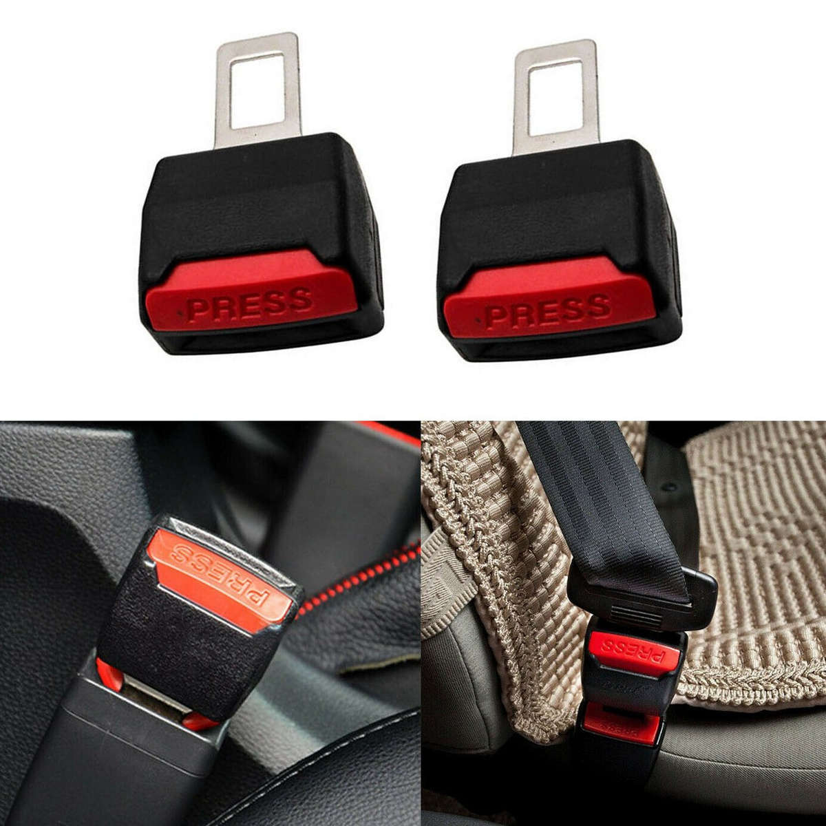 Car Seat Belt Buckle Extender Clip Alarm Stopper