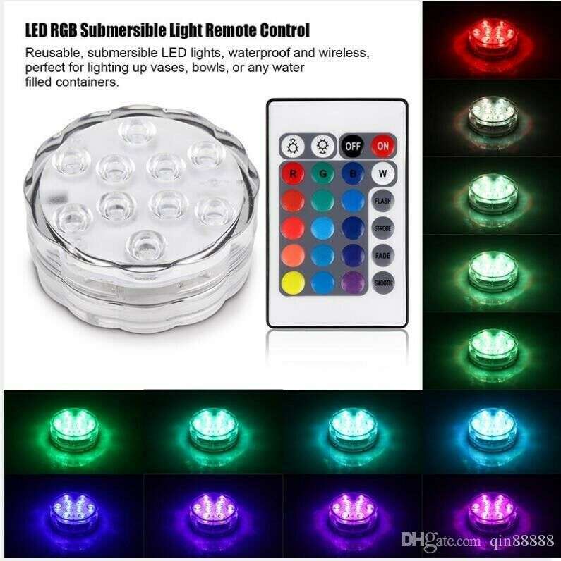 Underwater Submersible Waterproof 10 Led Light with Remote for Swimming Pool / Jacuzzi Etc