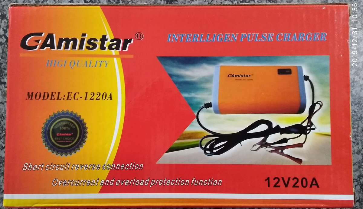 Gamistar 12v 20Amp Intelligent Pulse Battery Charger