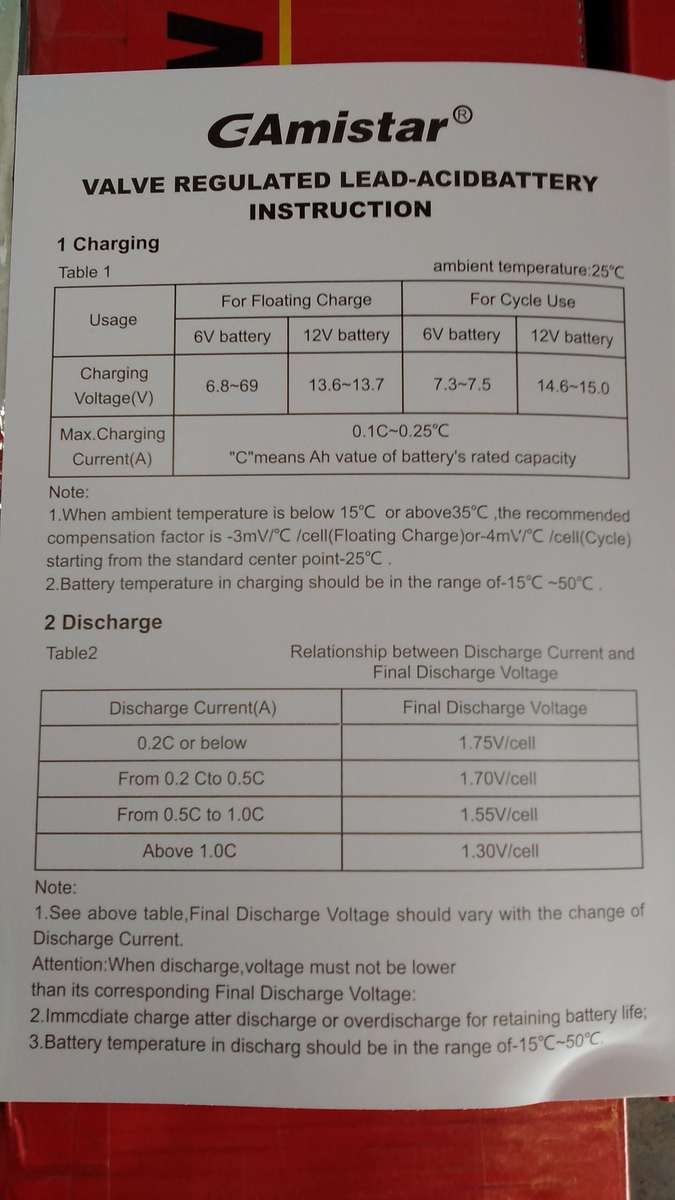 Gamistar 150AH 12v Solar Battery