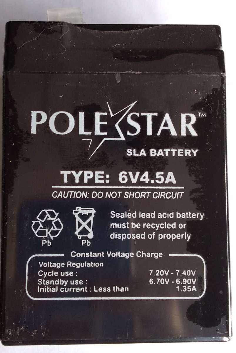 Polestar 6v 4.5ah SLA Rechargeable Battery