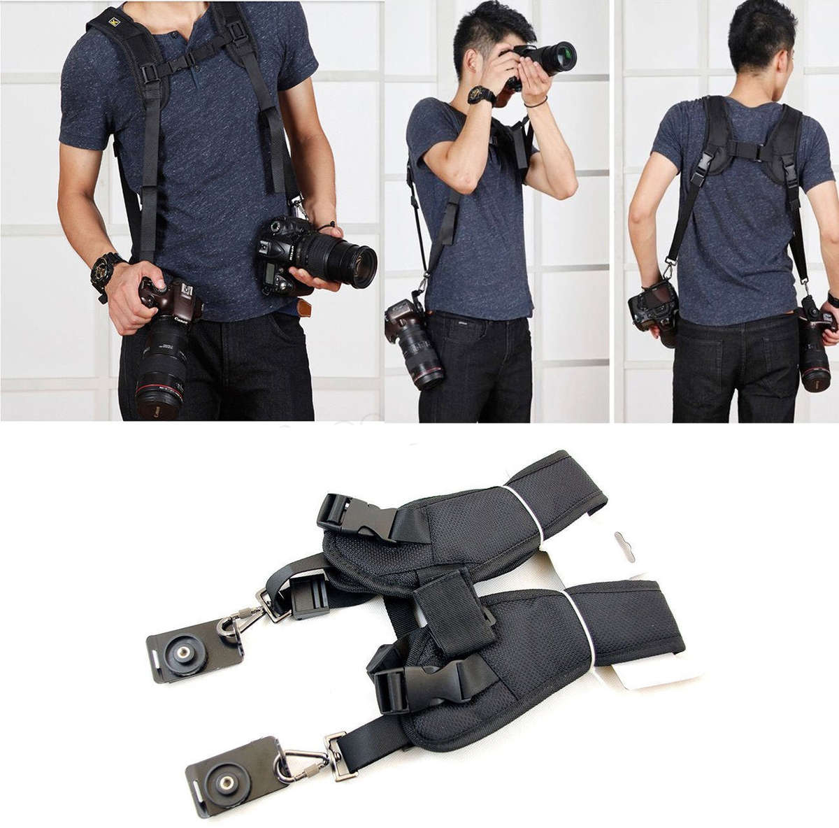 Optodio K Double Shoulder Camera DSLR Strap with Base