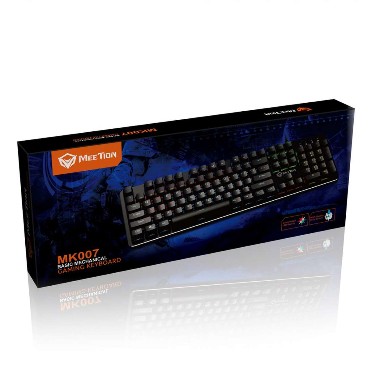Meetion MK007 Mechanical Blue Switch Full RGB Gaming Keyboard