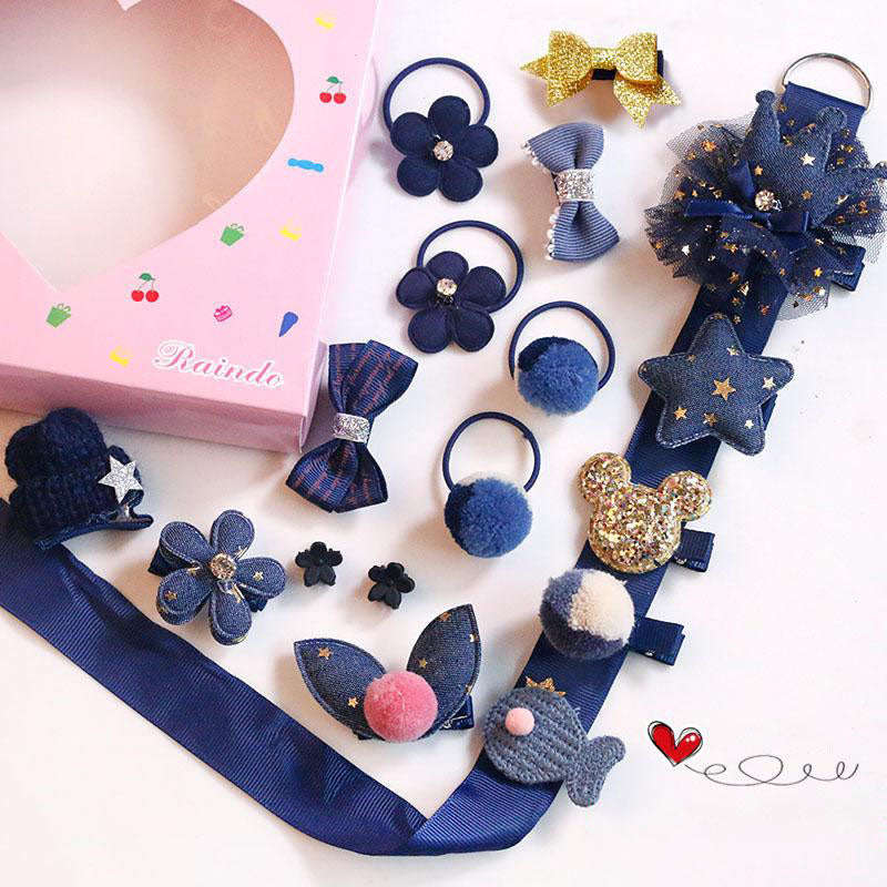 Children's Hair Clip Gift Set - Blue