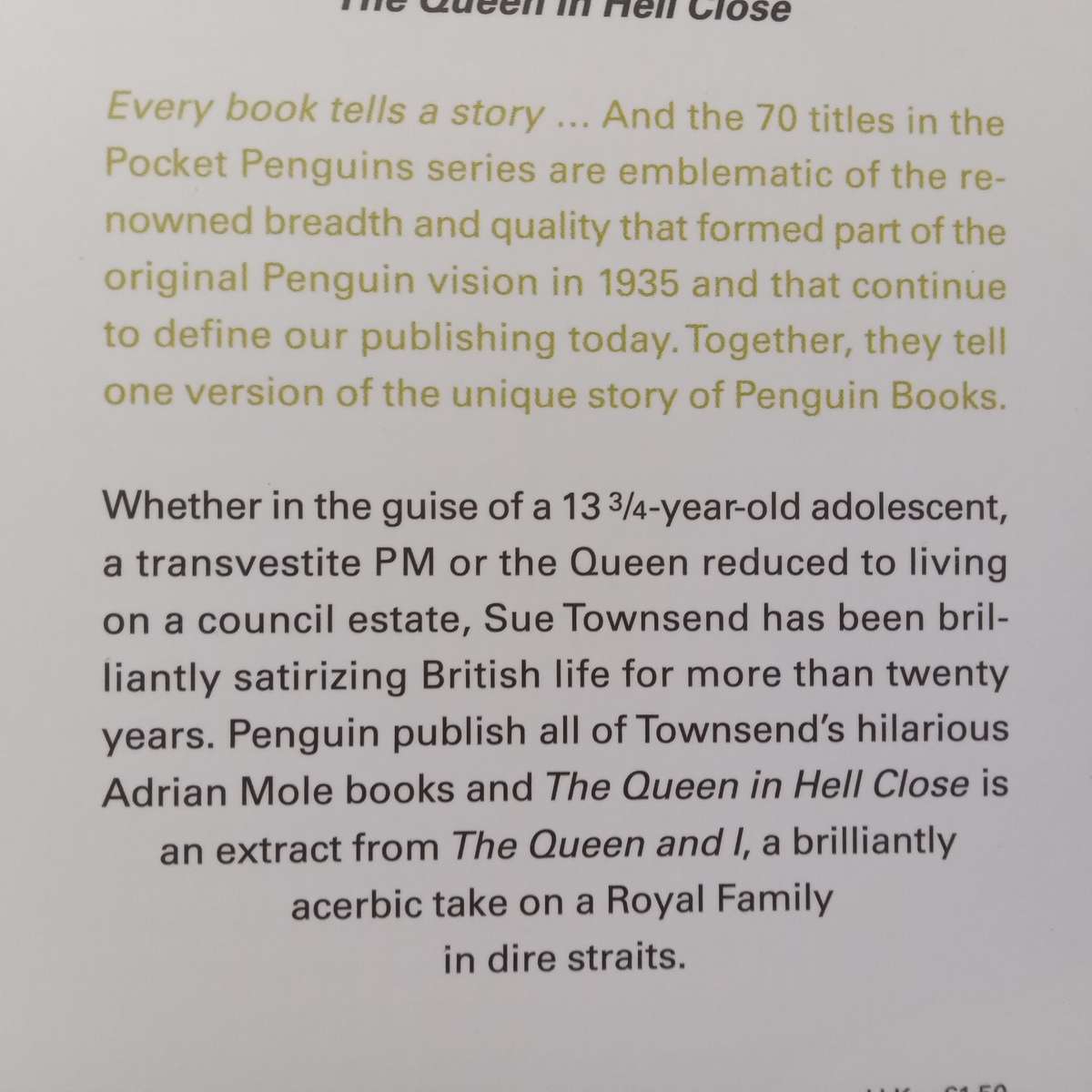 The Queen in Hell Close | Sue Townsend