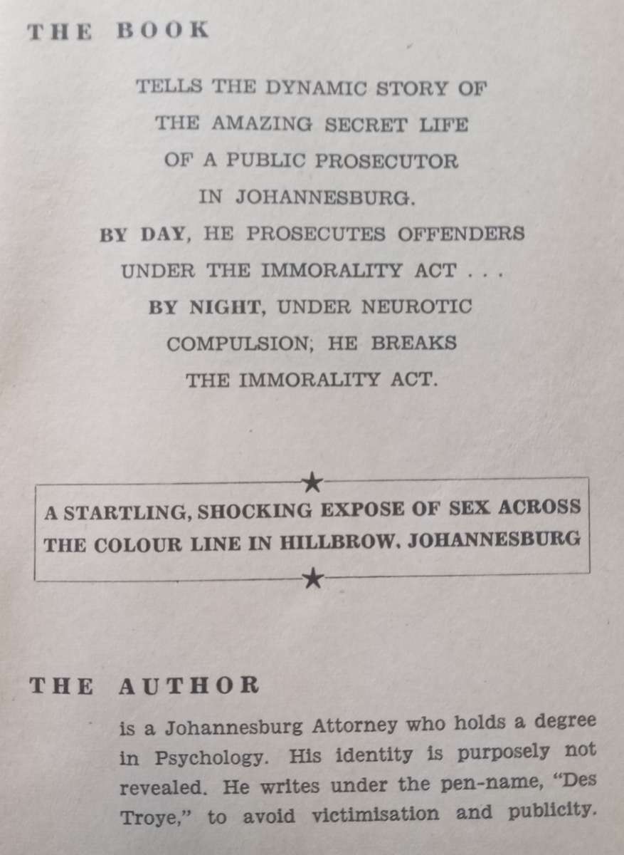 An Act of Immorality | Des Troye