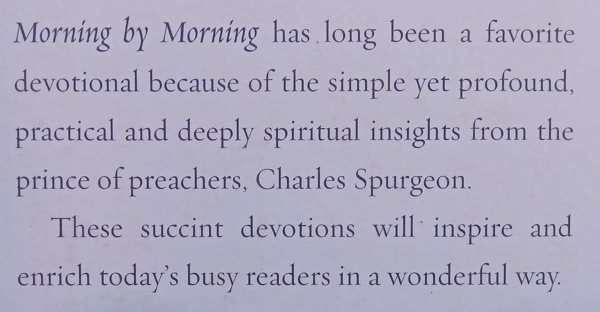 Morning by Morning (One-Minute Devotions) | Charles Spurgeon