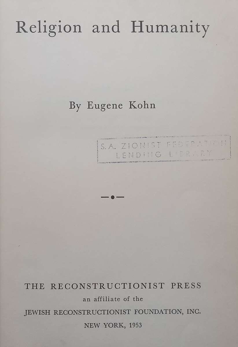 Religion and Humanity | Eugene Kohn