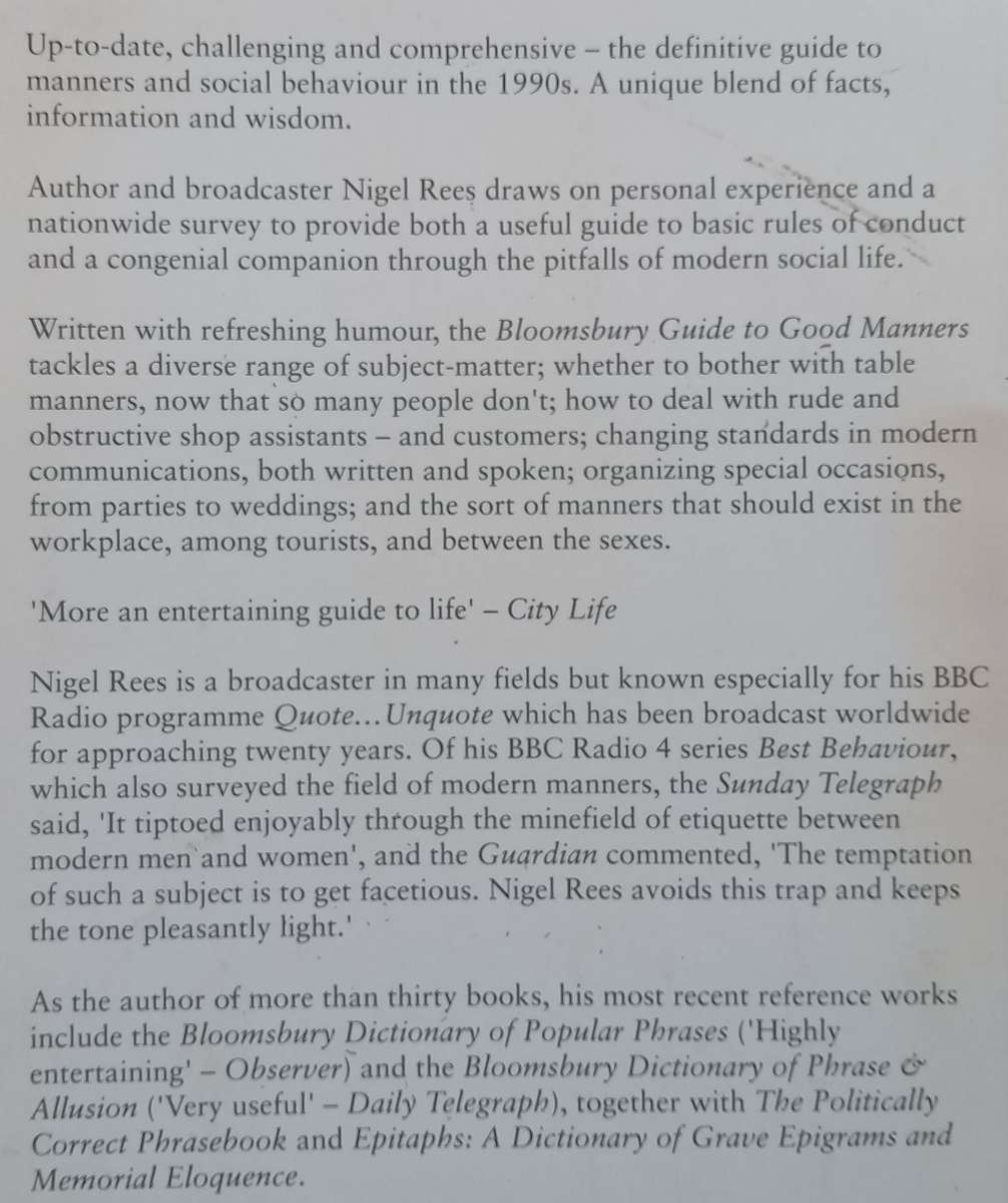 Guide to Good Manners: The Complete Guide to Manners and Etiquette in the 1990s | Nigel Rees