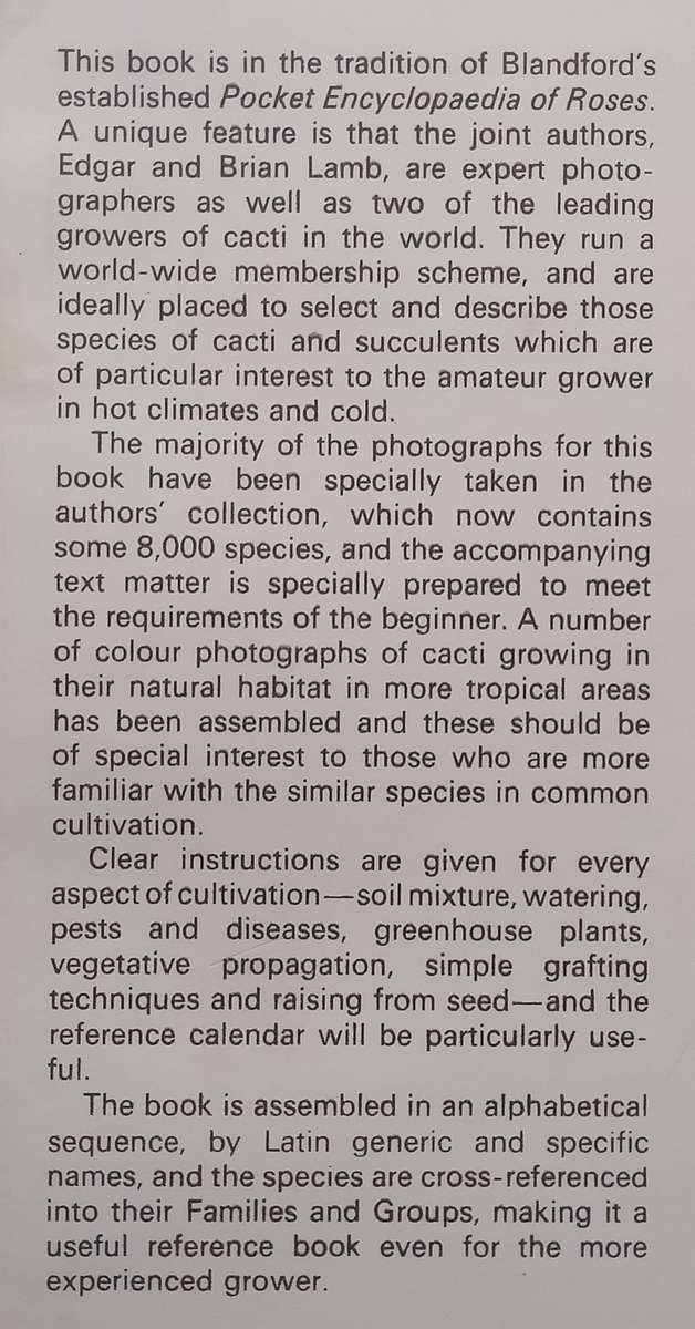 Pocket Encyclopaedia of Cacti in Colour | Edgar & Brian Lamb