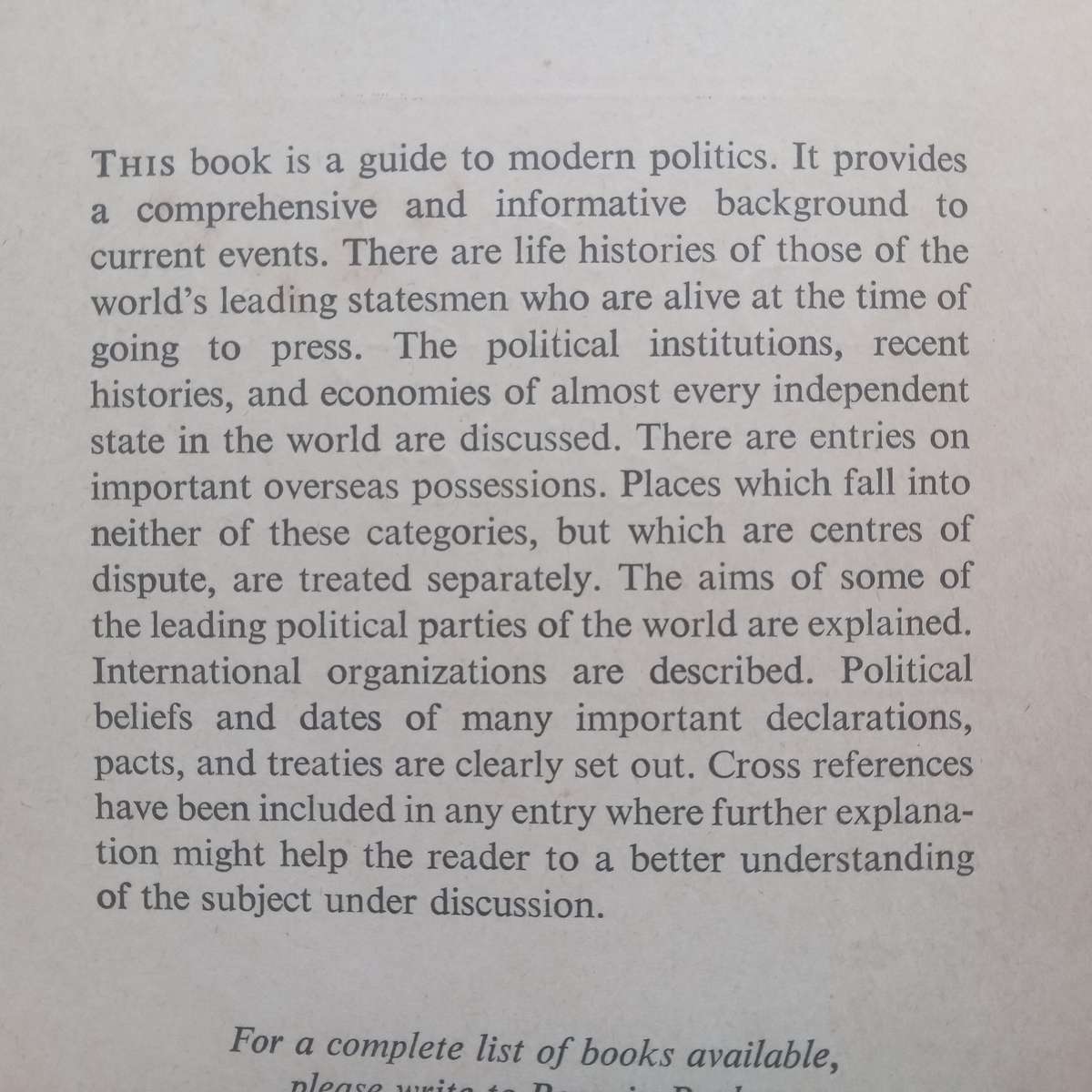 A Dictionary of Politics | Florence Elliott &amp; Michael Summerskill