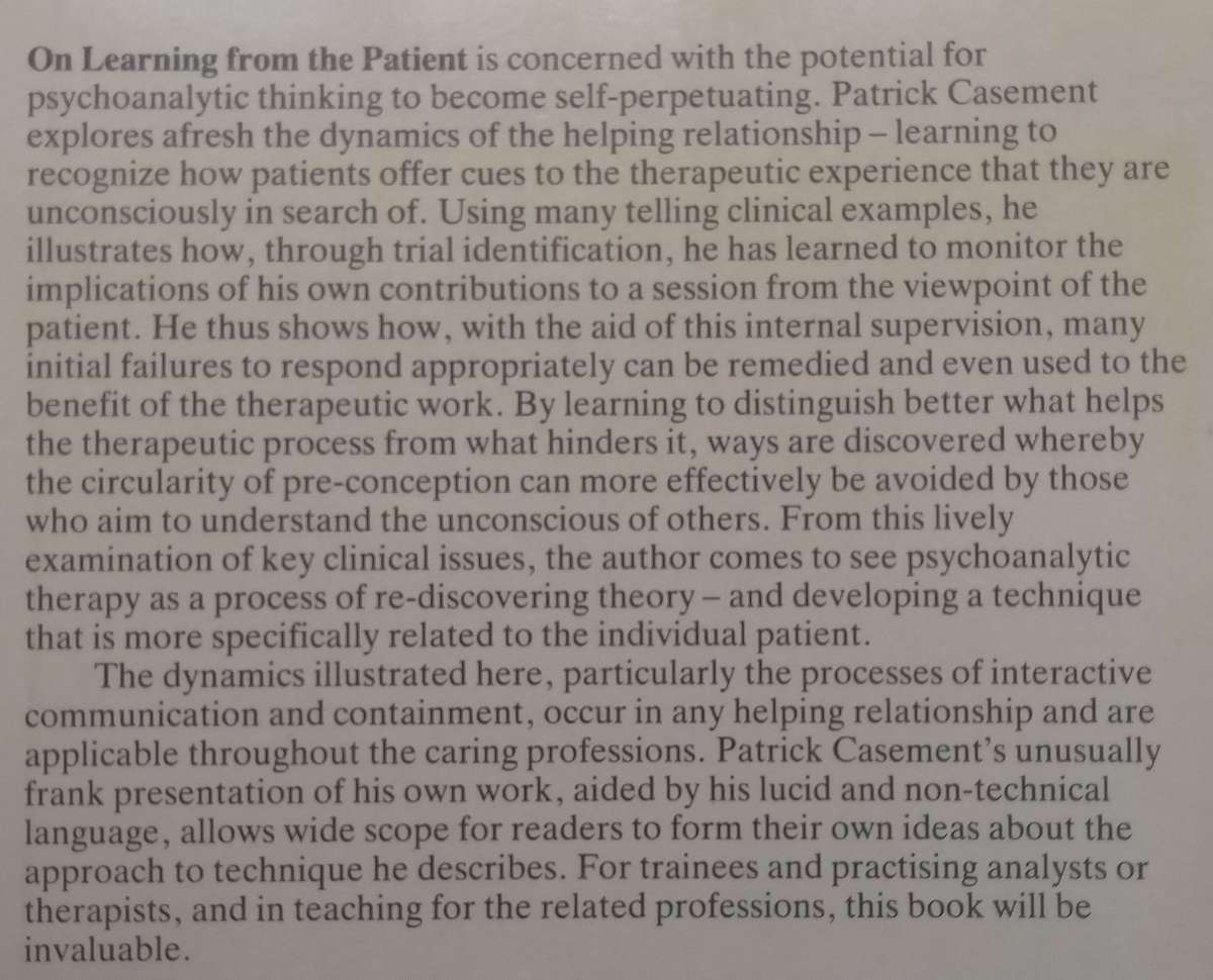 On Learning from the Patient | Patrick Casement